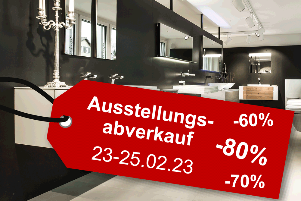 GROSSER AUSSTELLUNGSABVERKAUF! BIS ZU -80% RABATT