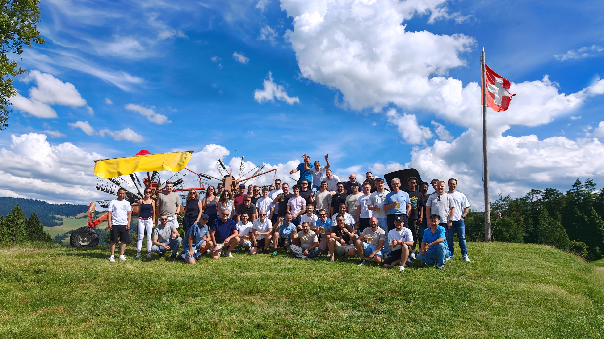 Team von Schwizer Haustechnik bei einem Teamausflug