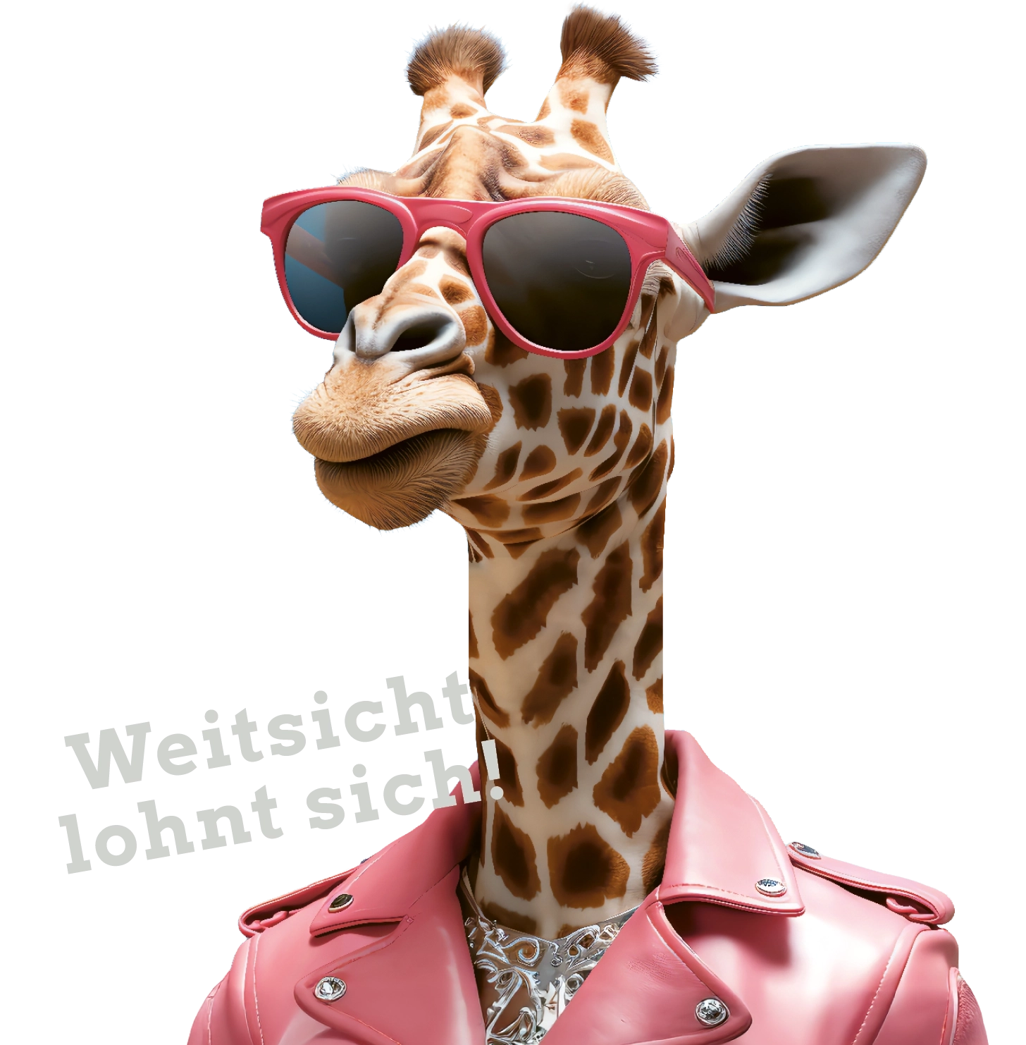 Illustration Giraffe für Weiterempfehlungs-Aktion